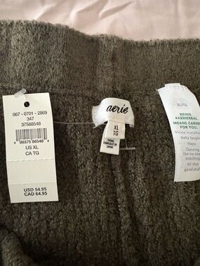 Aerie Olive Ribbed Knit Sweater with Tag - XL, brand new with tags
